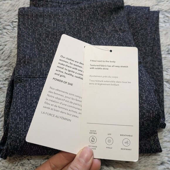 NEW Athleta Delancey Textured Tights Leggings Gray Pockets XXS High Rise - Picture 5 of 8